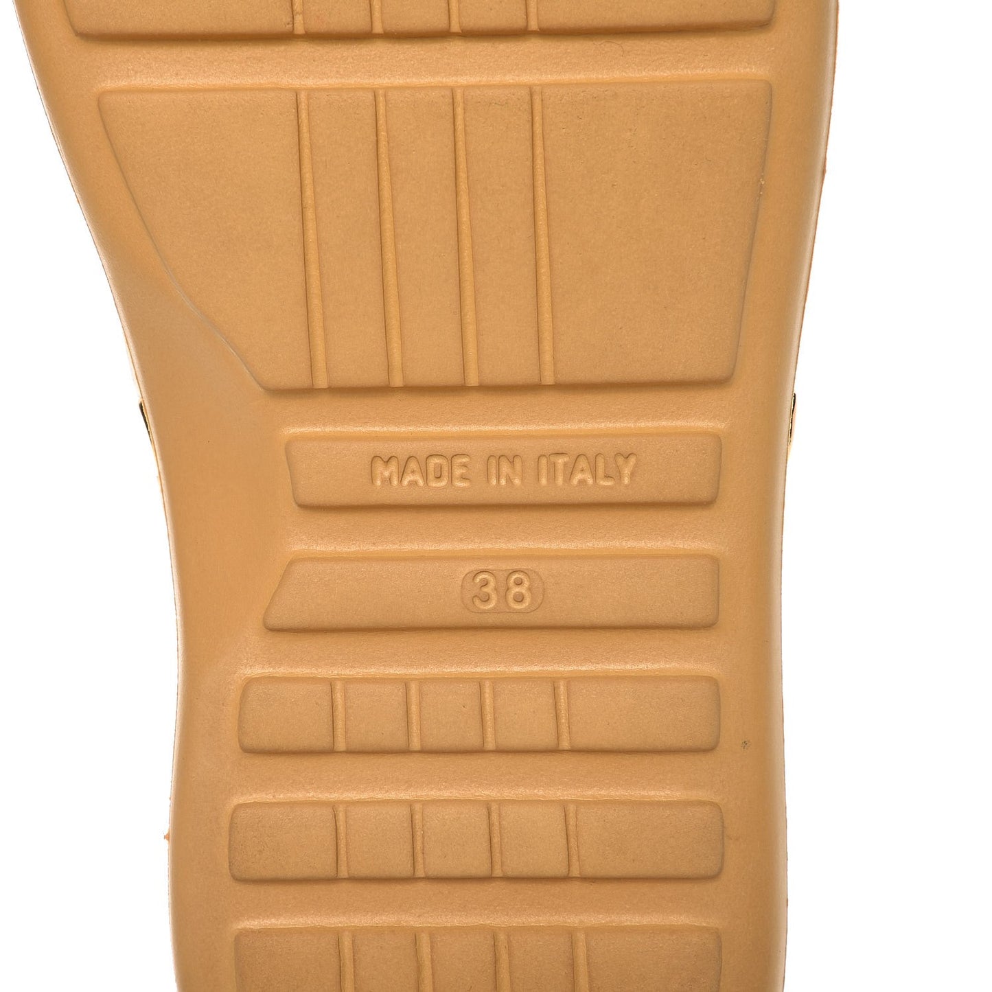 PVC Monogram Spa Sandals 38 Brown