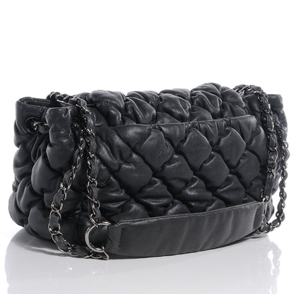 Chanel Iridescent Calfskin Bubble Quilt Flap Grey 3 of 7