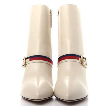 Gucci Nappa Sylvie Ankle Boots 41 Mystic White 2 of 12