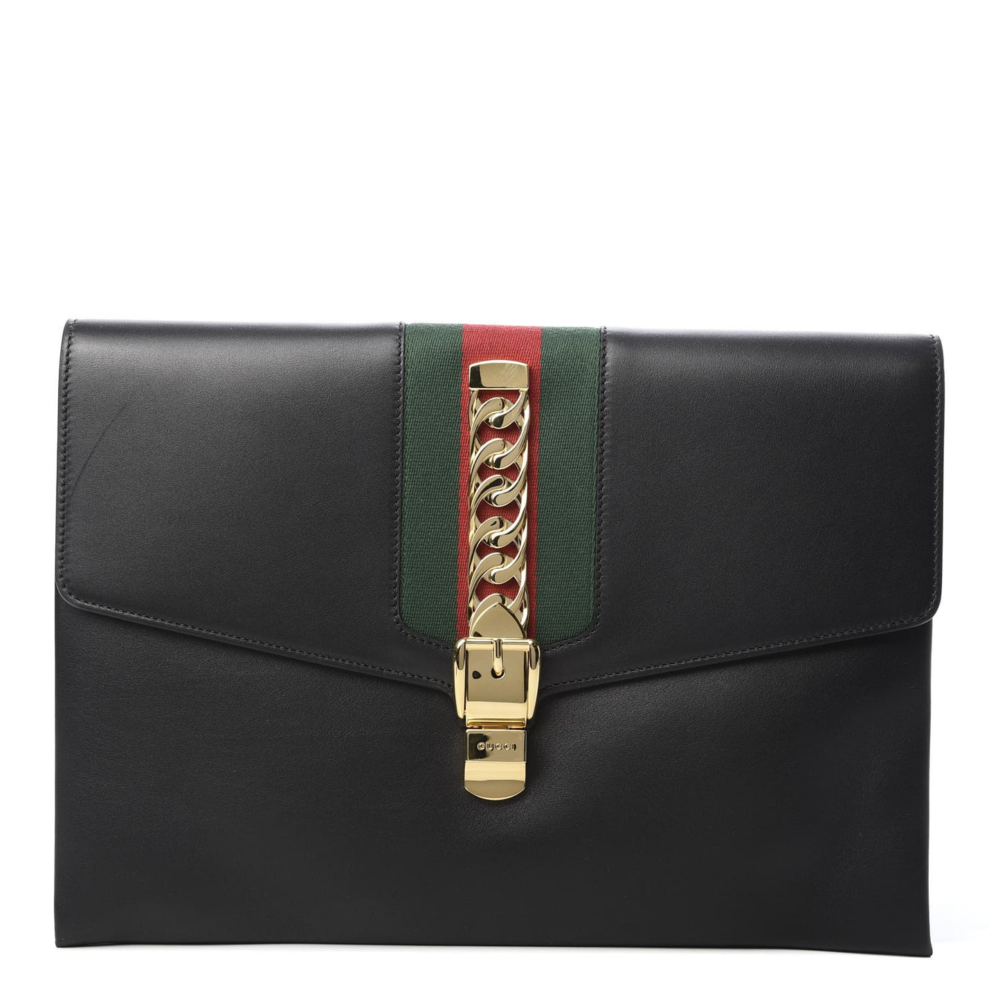 Calfskin Maxi Sylvie Clutch Black