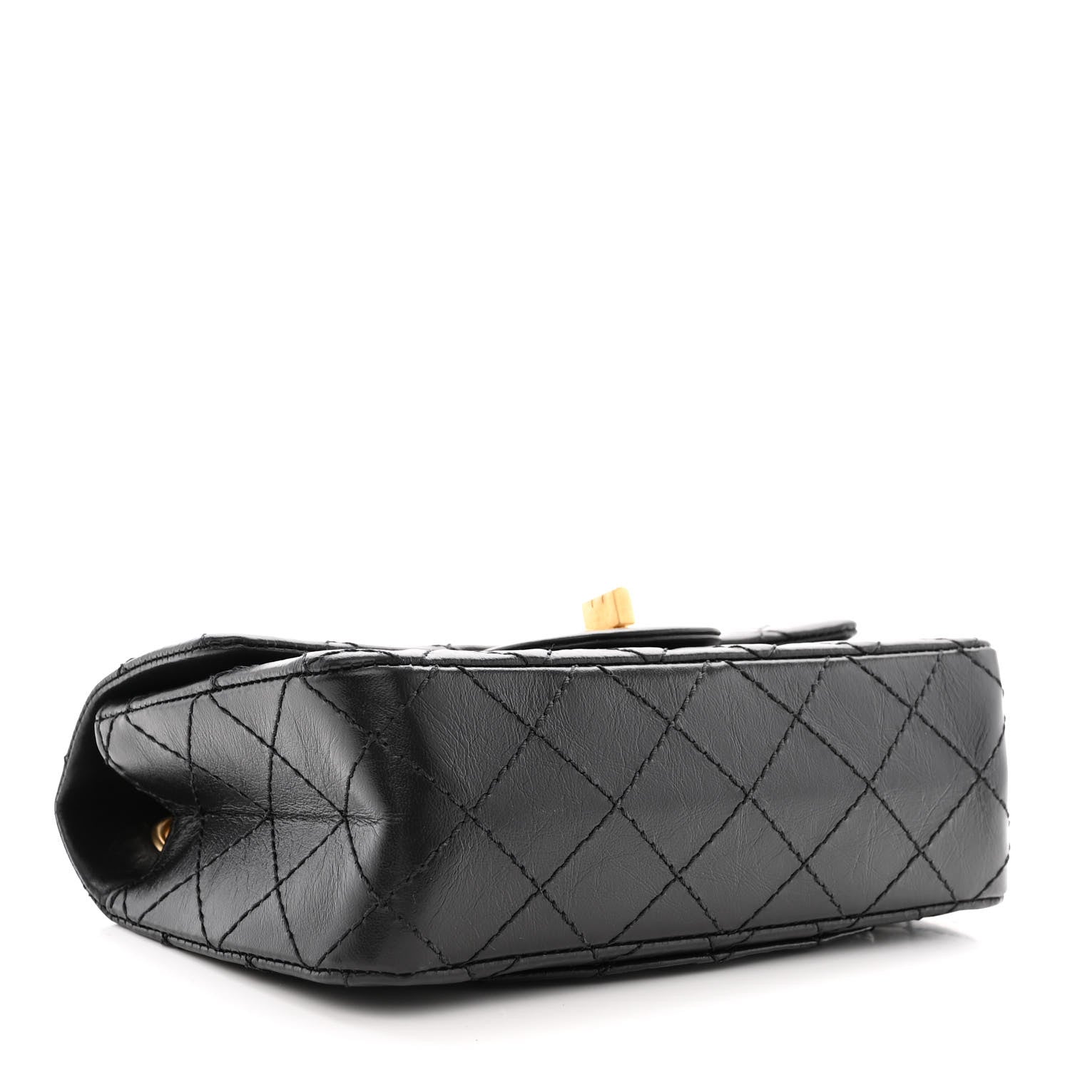 Chanel Aged Calfskin Quilted 2.55 Reissue Mini Flap Black 4 of 11
