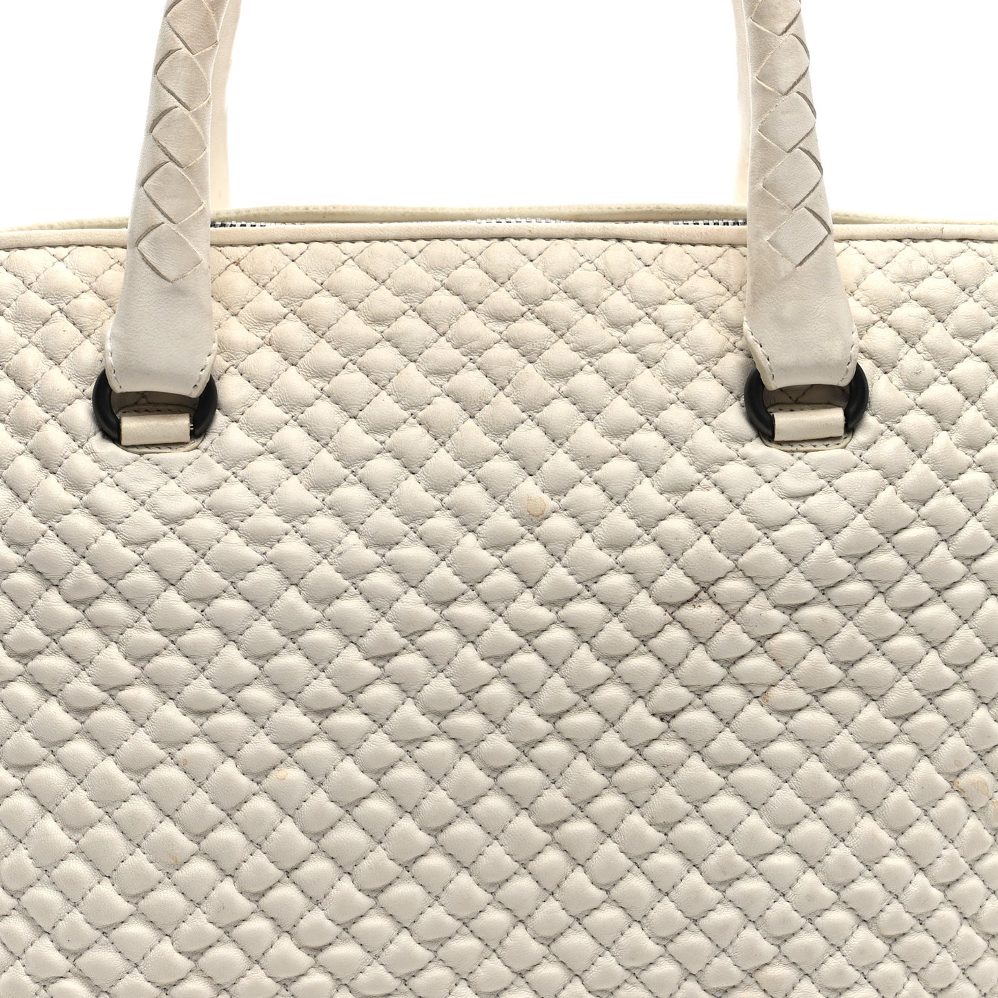 Nappa Bubble Quilted Tote Tote White