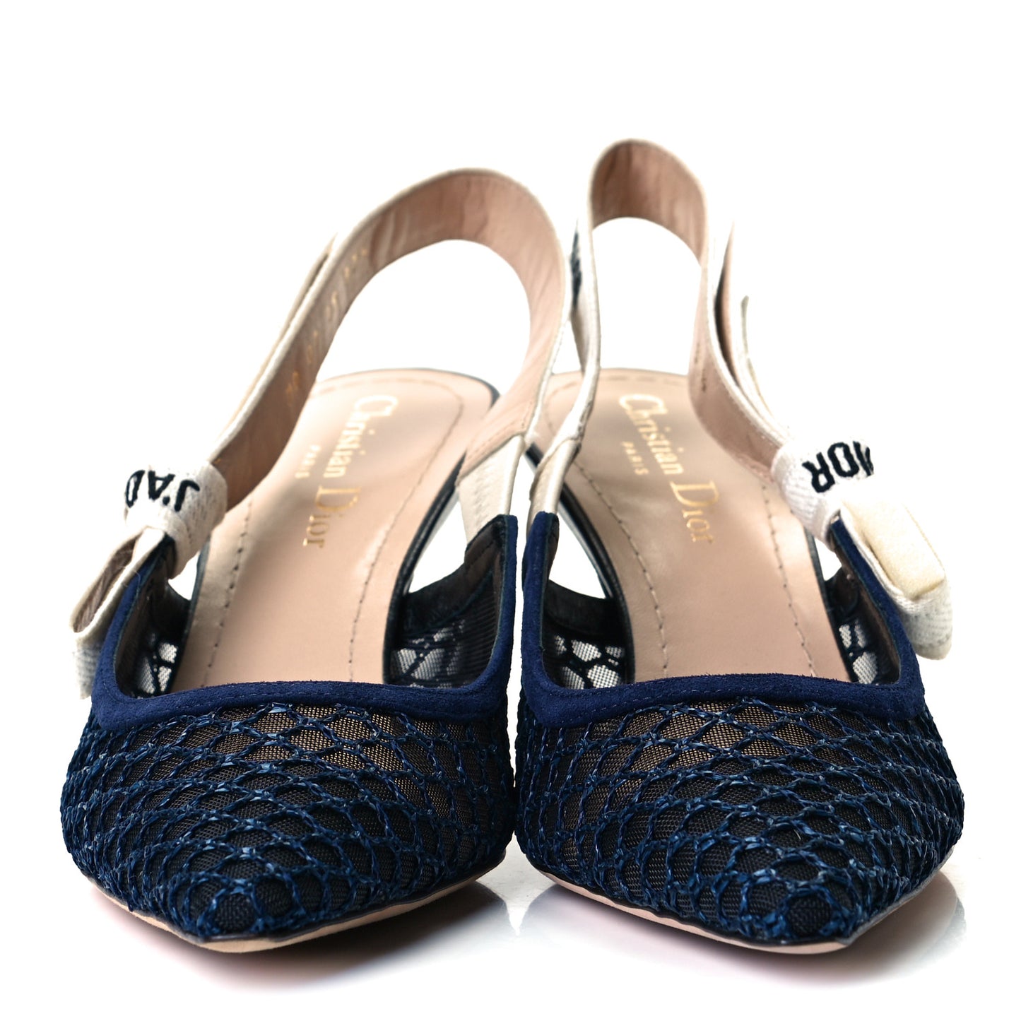 Resille Lambskin Ribbon J'Adior Slingback 65mm Pumps 38 Indigo Blue