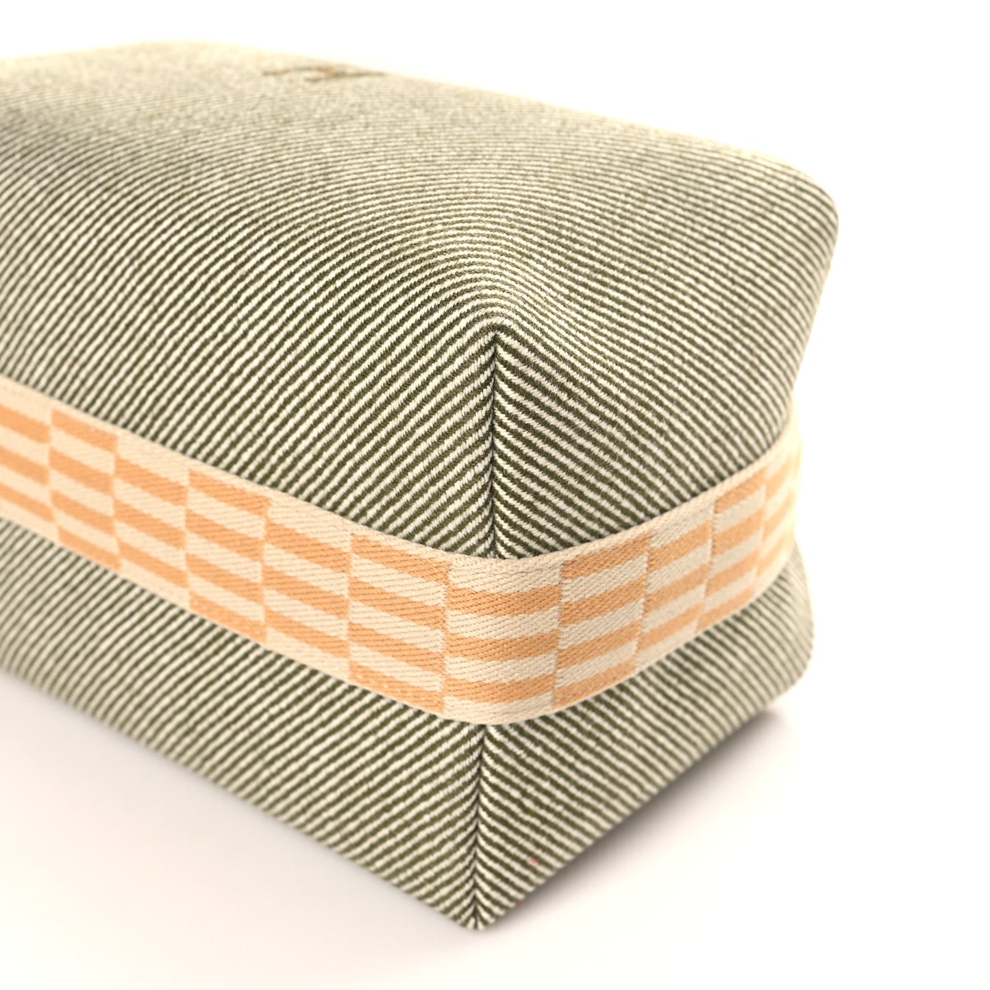 Wool Large Bride-A-Brac H Natte Pouch Vert Foret