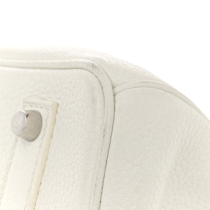 Hermes Taurillon Clemence Lizard Club Birkin 35 Blanc Gris Perle Sanguine 14 of 16