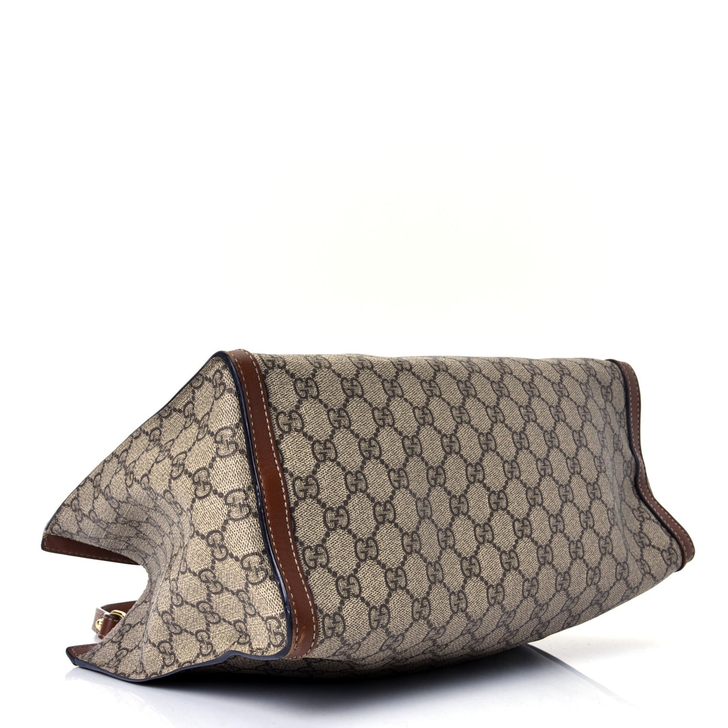 GG Supreme Monogram Medium Padlock Tote Beige Cuir