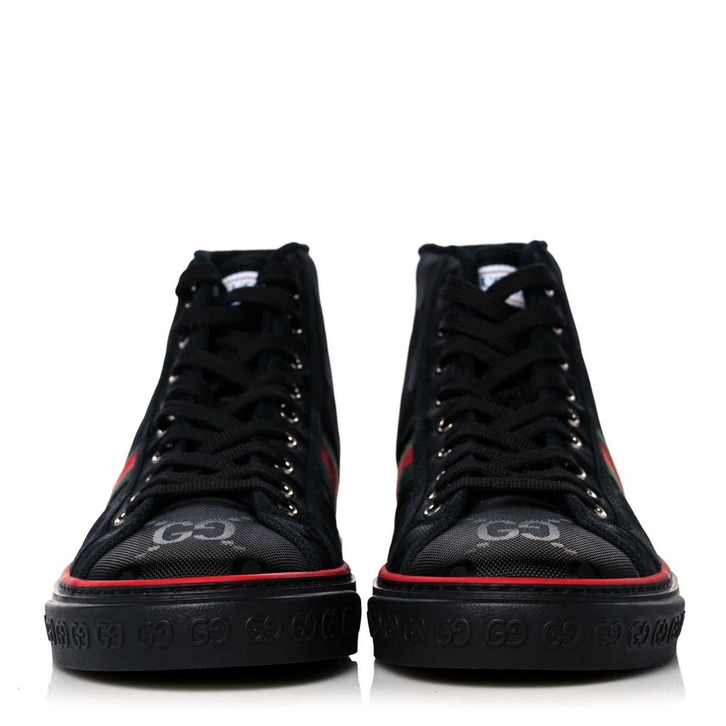 Econyl Nylon Web Monogram Off The Grid Mens 1977 Tennis High Top Sneakers 8 Black
