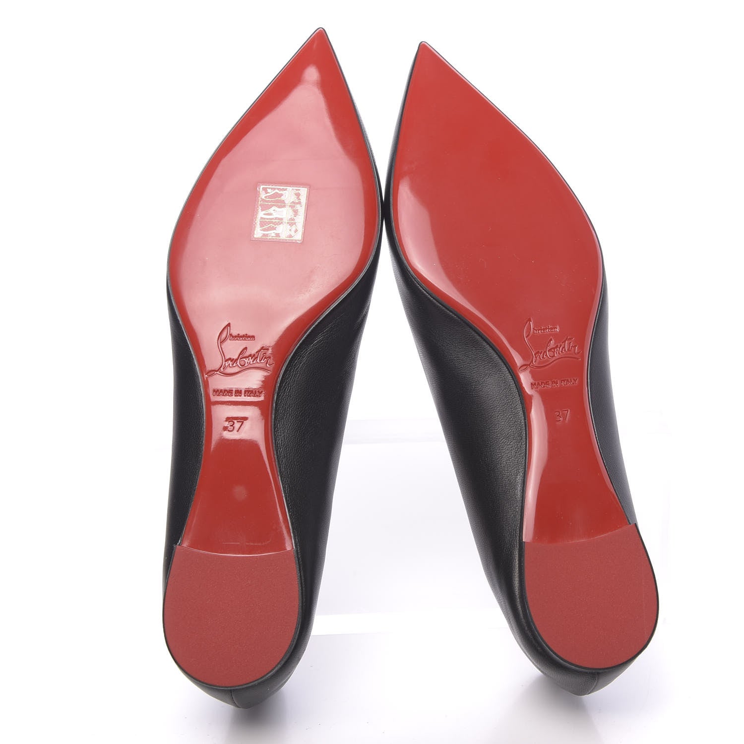 Christian Louboutin Shiny Nappa Ballalla Flats 37 Black 5 of 8