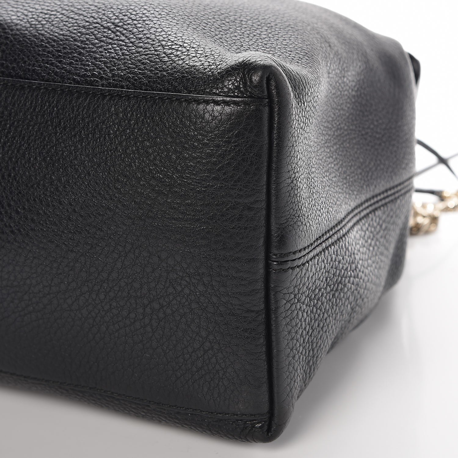 Gucci Pebbled Calfskin Medium Soho Chain Shoulder Bag Black 10 of 10