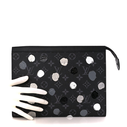 Louis Vuitton LV X YK Monogram Eclipse Dots Pochette Voyage MM Black 2 of 11