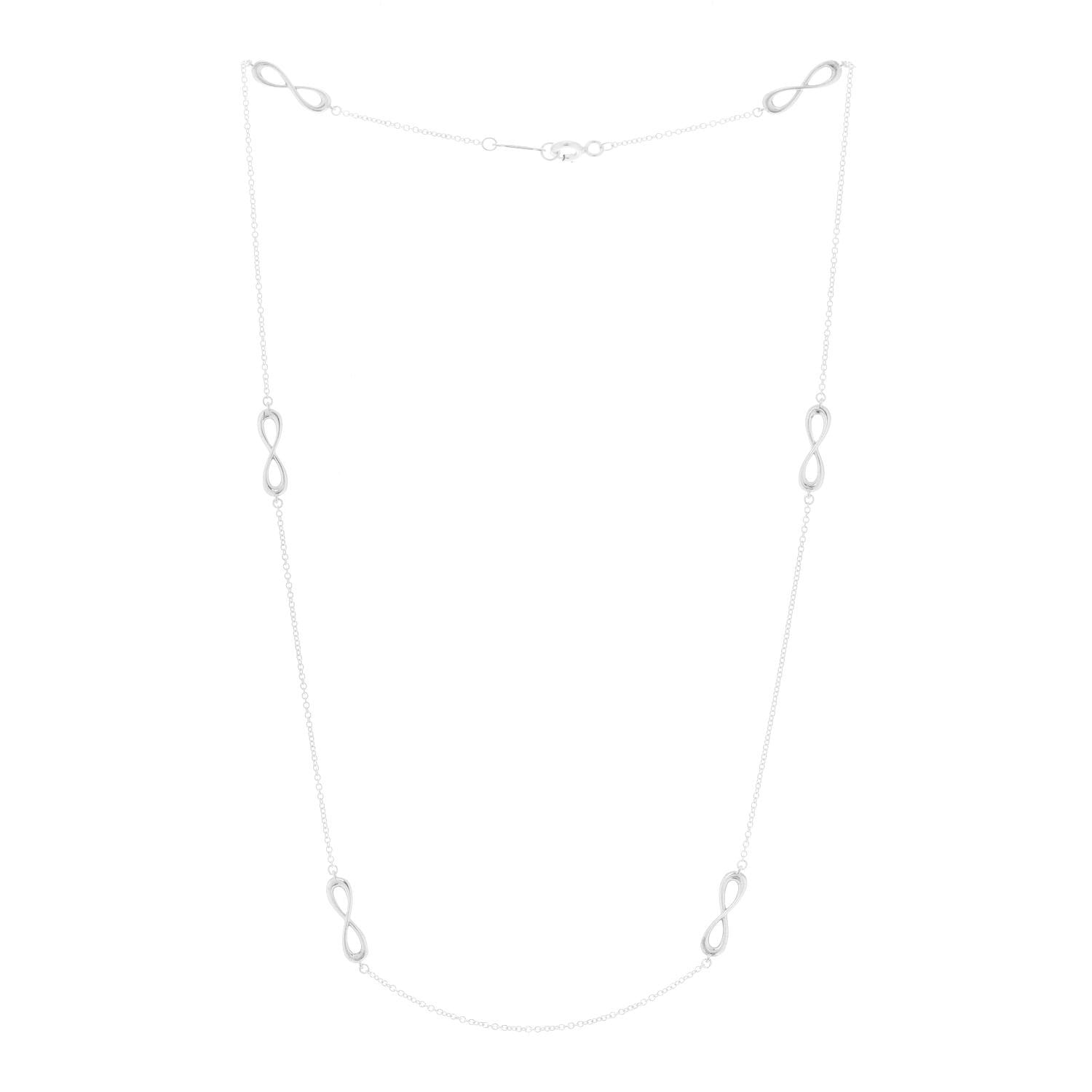 Tiffany Sterling Silver Infinity Endless Necklace 3 of 5
