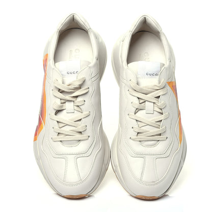Gucci Calfskin Interlocking G Star Mens Rhyton Sneakers 9 Mystic White 6 of 10