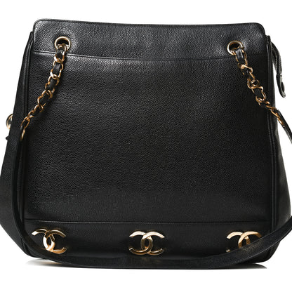 Chanel Caviar CC Shoulder Bag Black 8 of 16