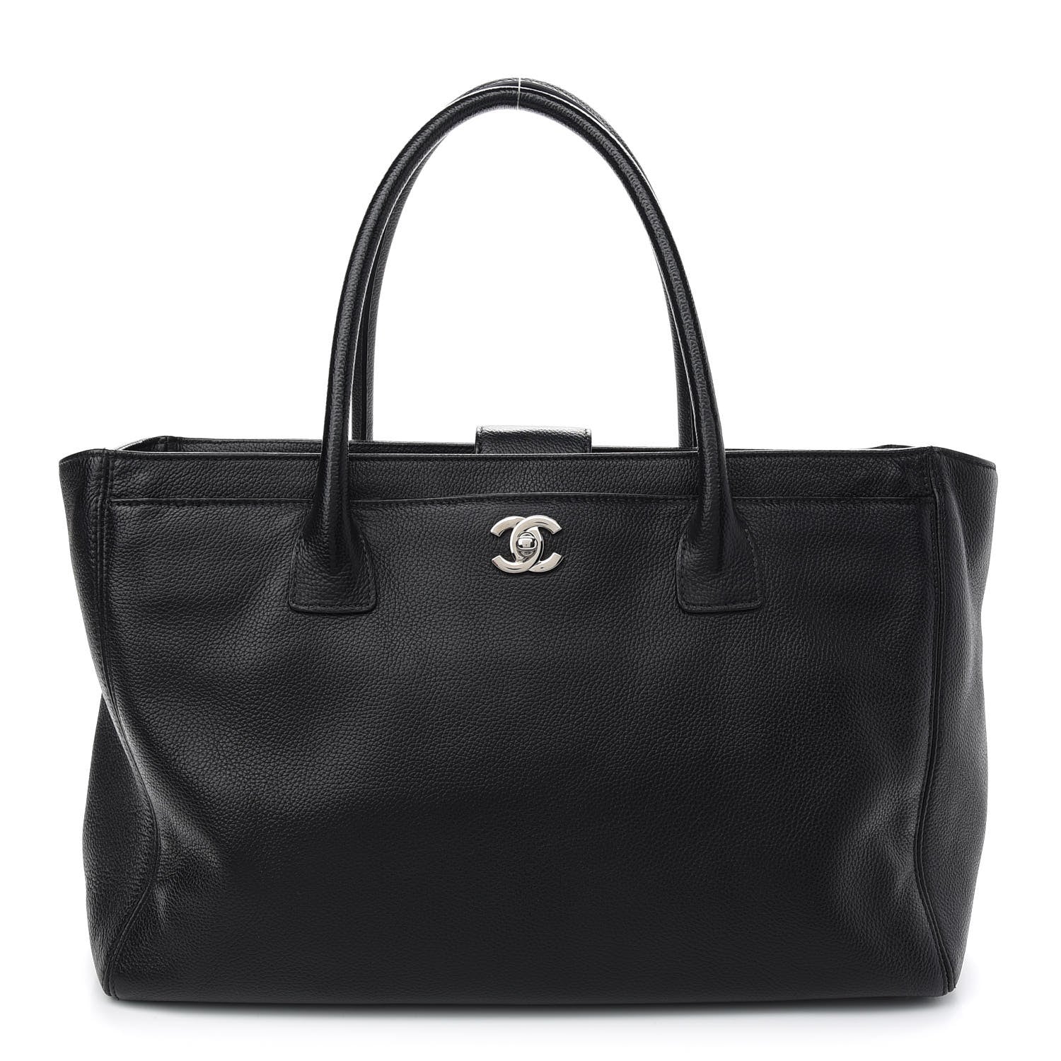 Chanel Calfskin Cerf Executive Shopper Tote Black 1 of 8