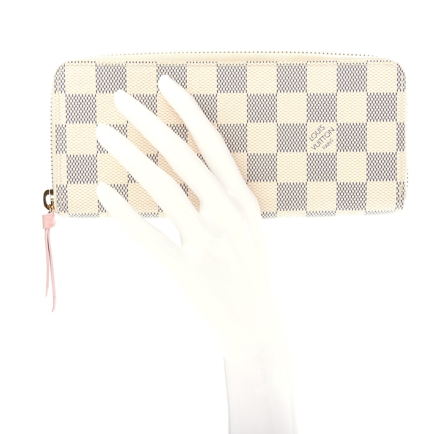 Damier Azur Clemence Wallet Rose Ballerine