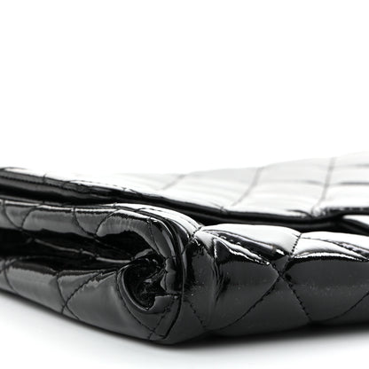 Chanel Patent Quilted Clutch with Chain Flap Black 9 of 11