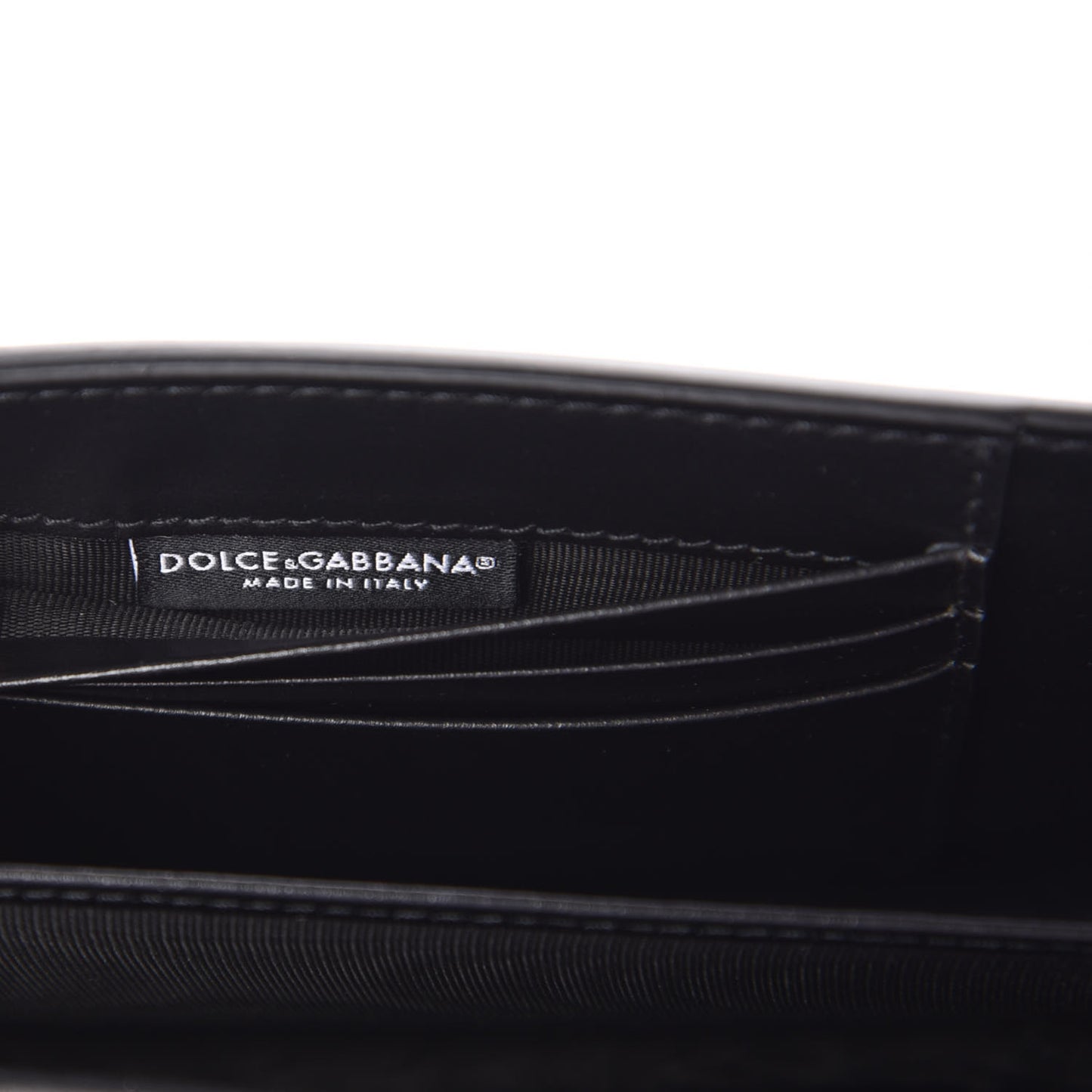 DOLCE & GABBANA Smooth Calfskin Mini Devotion Crossbody Bag Black