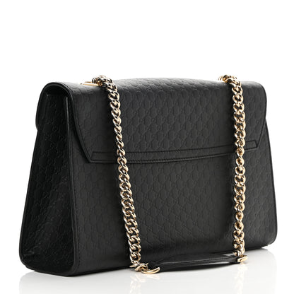 Gucci Microguccissima Medium Emily Chain Shoulder Bag Black 3 of 14