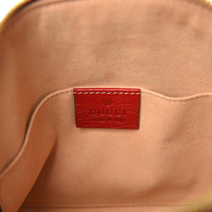 Gucci Suede Calfskin Web Small Ophidia Dome Shoulder Bag New Blue Romantic Cherry 5 of 9