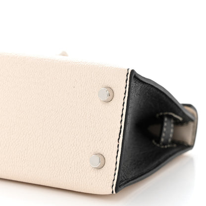 Hermes Chevre Mysore Horseshoe Mini Kelly Sellier 20 Nata Black 9 of 10