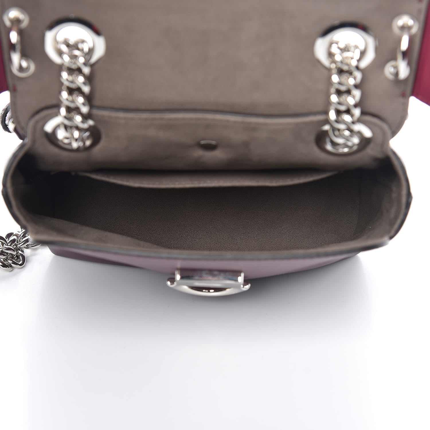 Fendi Vitello Century Pearl Bi-Color Scalloped Mini Back to School Backpack Amarone Black Cherry 5 of 12