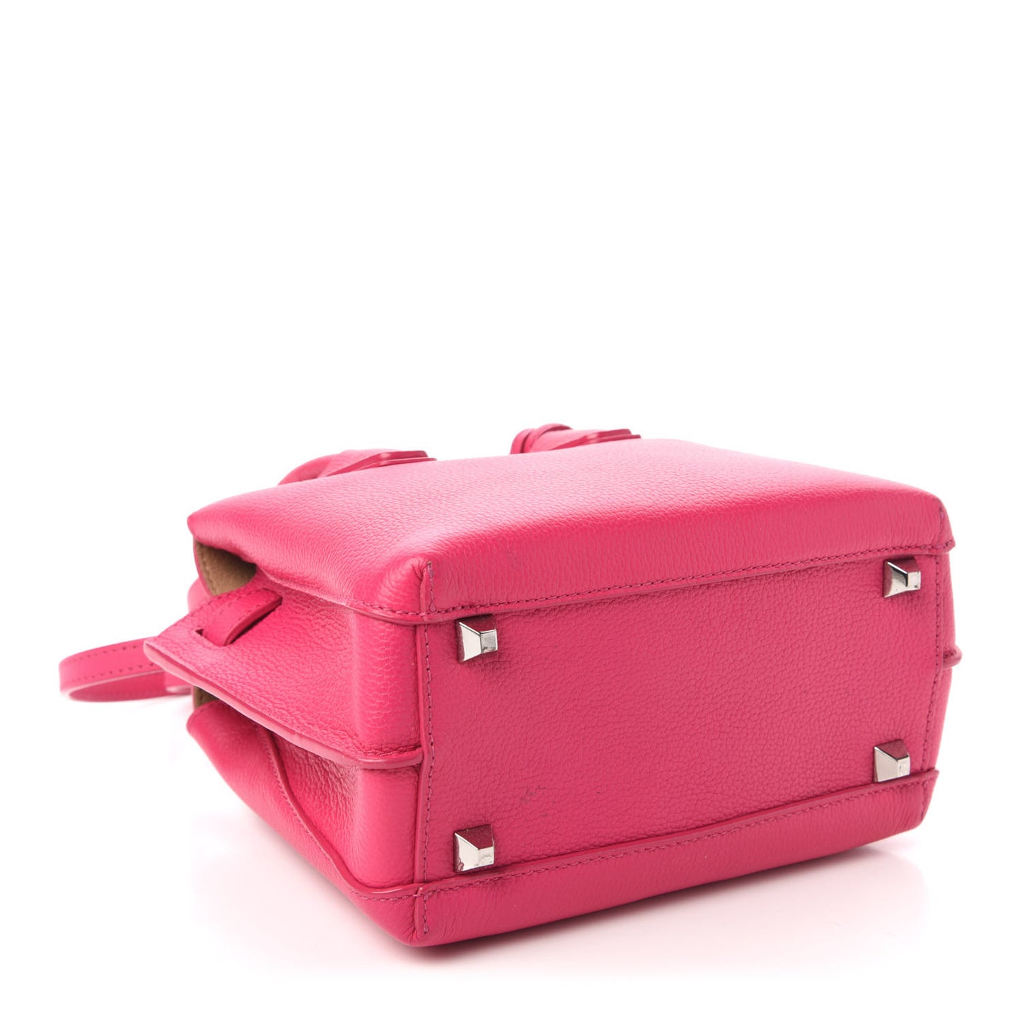 Grained Calfskin X-Mini Milla Tote Beetroot Pink