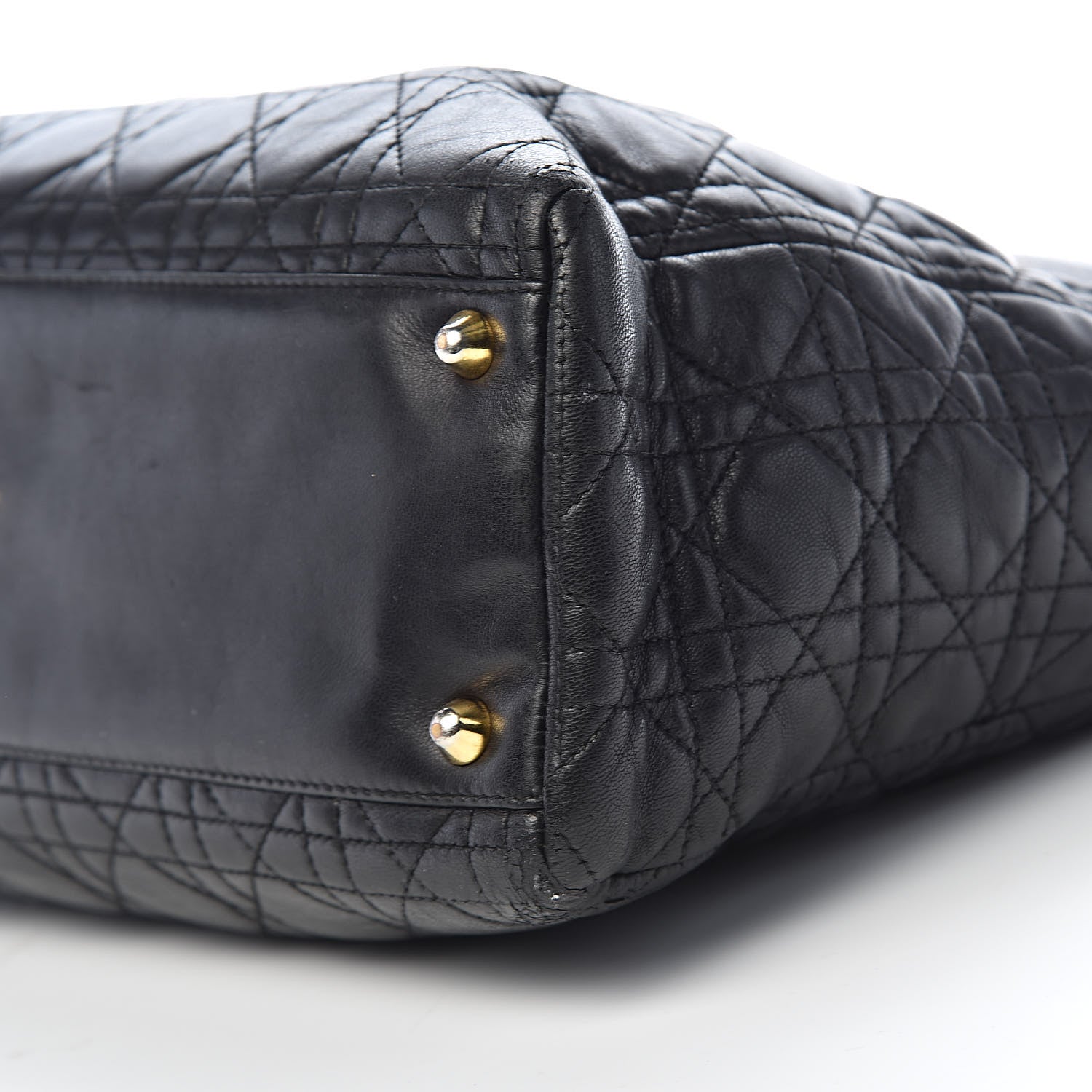 Christian Dior Lambskin Cannage Large Lady Dior Black 10 of 11