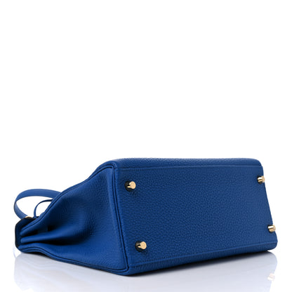 Hermes Togo Kelly Retourne 28 Bleu France 3 of 9