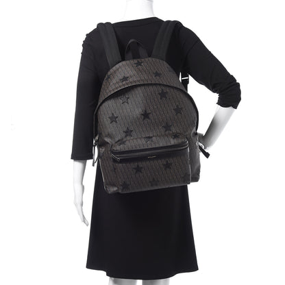 Saint Laurent Monogram Canvas Star Print Backpack 2 of 10
