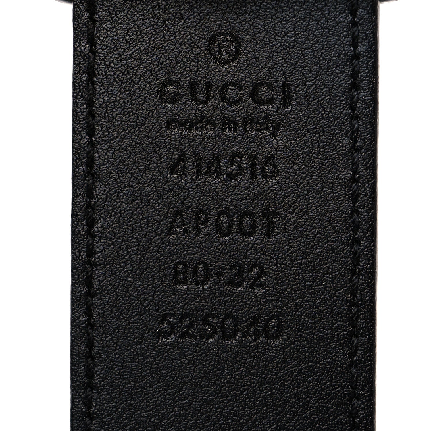 Gucci Calfskin Double G 30mm Belt 80 32 Black 3 of 5
