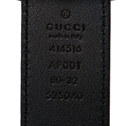 Gucci Calfskin Double G 30mm Belt 80 32 Black 3 of 5