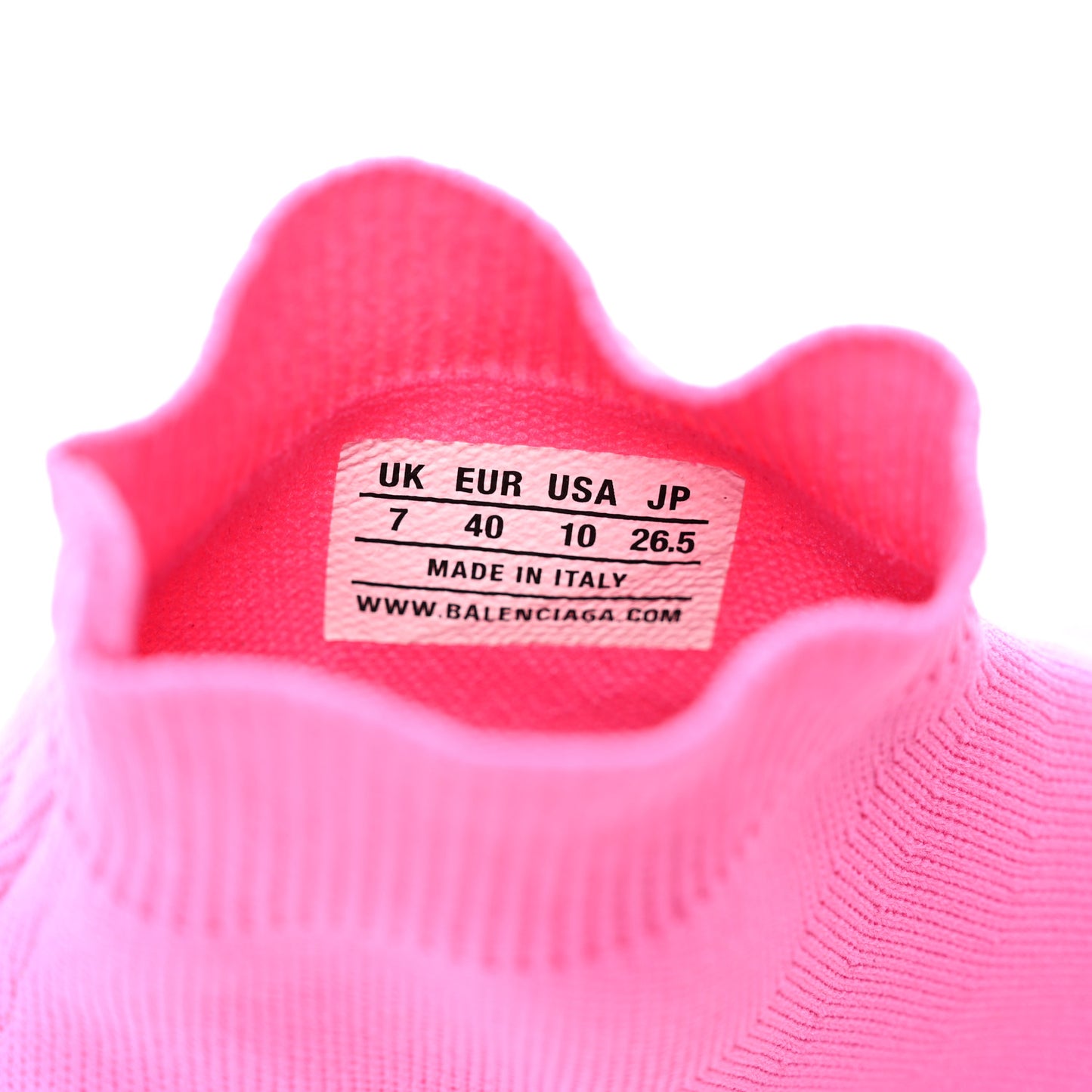 Neoprene Knit Womens Speed Sneakers 40 Pink White