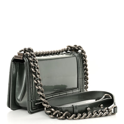 Chanel Iridescent Glazed Calfskin Small Boy Flap Light Green 3 of 12