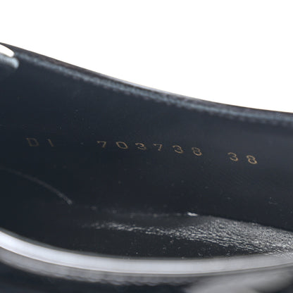 Saint Laurent Patent Baltimora Lace Up Derby Shoes 38 Black 8 of 8