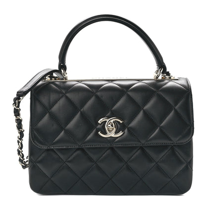 Chanel Lambskin Quilted Small Trendy CC Dual Handle Flap Bag Black 1 of 12