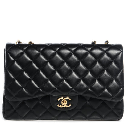Chanel Lambskin Jumbo Single Flap Black 1 of 8