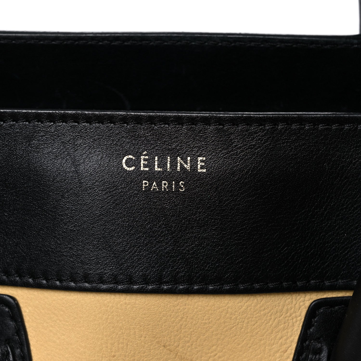 Celine Velluto Calfskin Tri-Color Mini Luggage Vanilla 5 of 37