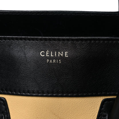 Celine Velluto Calfskin Tri-Color Mini Luggage Vanilla 5 of 37