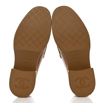 Chanel Calfskin CC Platform Loafers 39.5 Beige 5 of 9