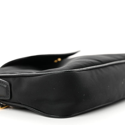 Prada Tessuto Nylon Saffiano Crossbody Bag Black 8 of 12