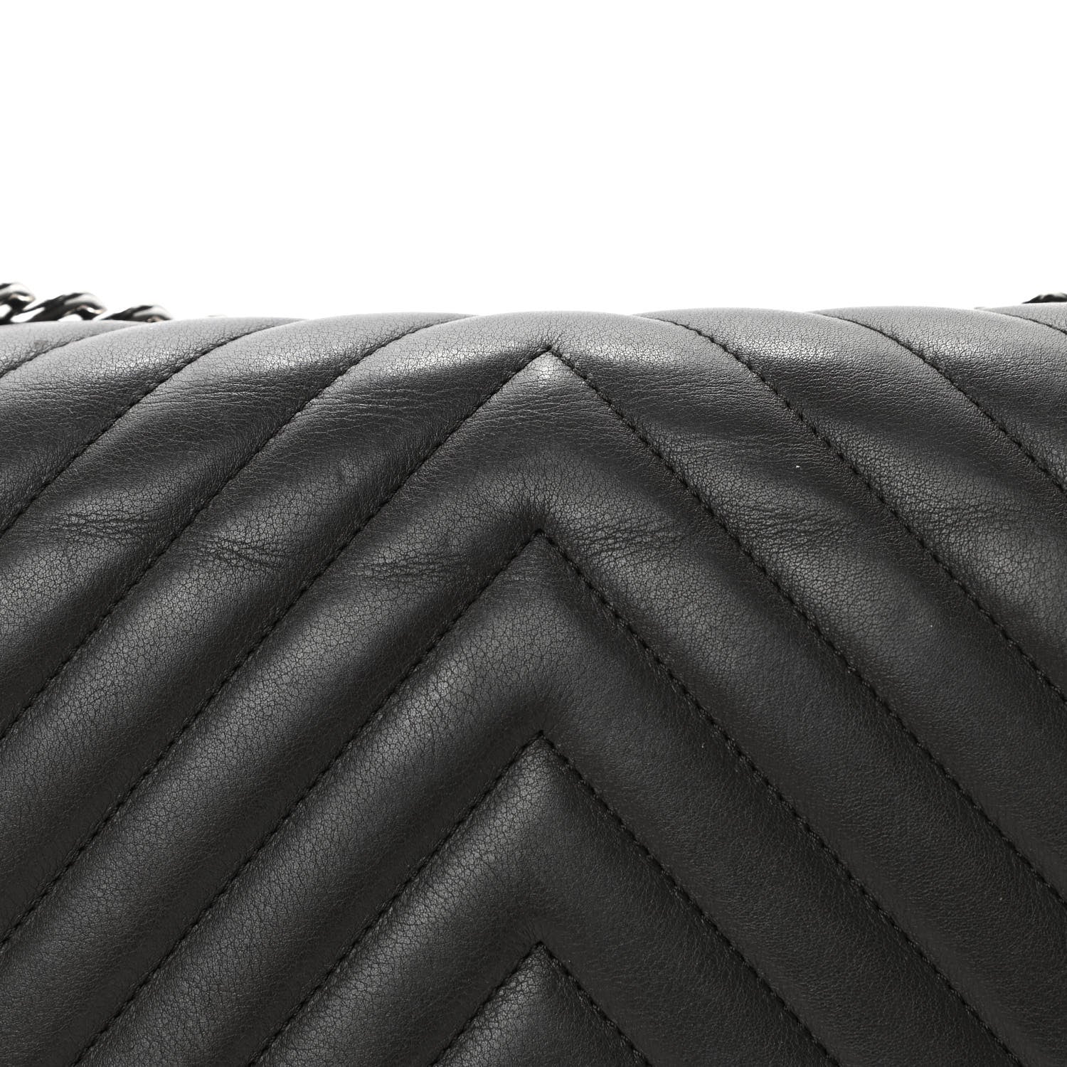 Chanel Calfskin Chevron Quilted New Medium Boy Flap Grey 7 of 7