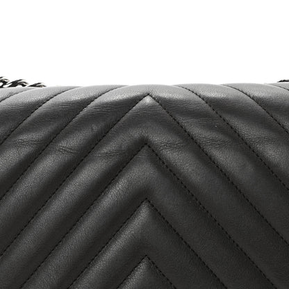 Chanel Calfskin Chevron Quilted New Medium Boy Flap Grey 7 of 7