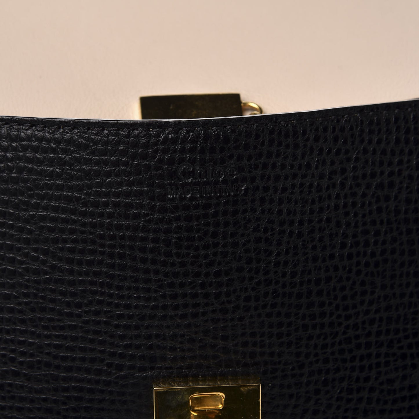 Grained Calfskin Lambskin Bi-Color Drew Shoulder Bag Black Powder Beige