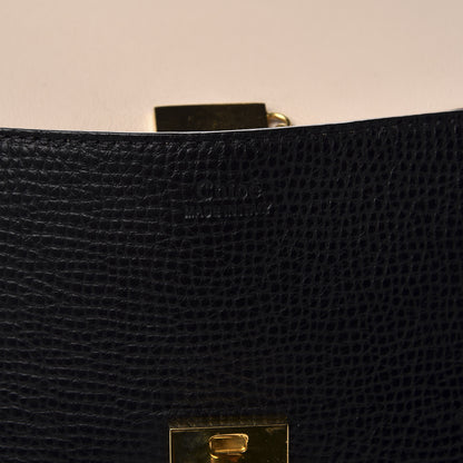 Chloe Grained Calfskin Lambskin Bi-Color Drew Shoulder Bag Black Powder Beige 7 of 8