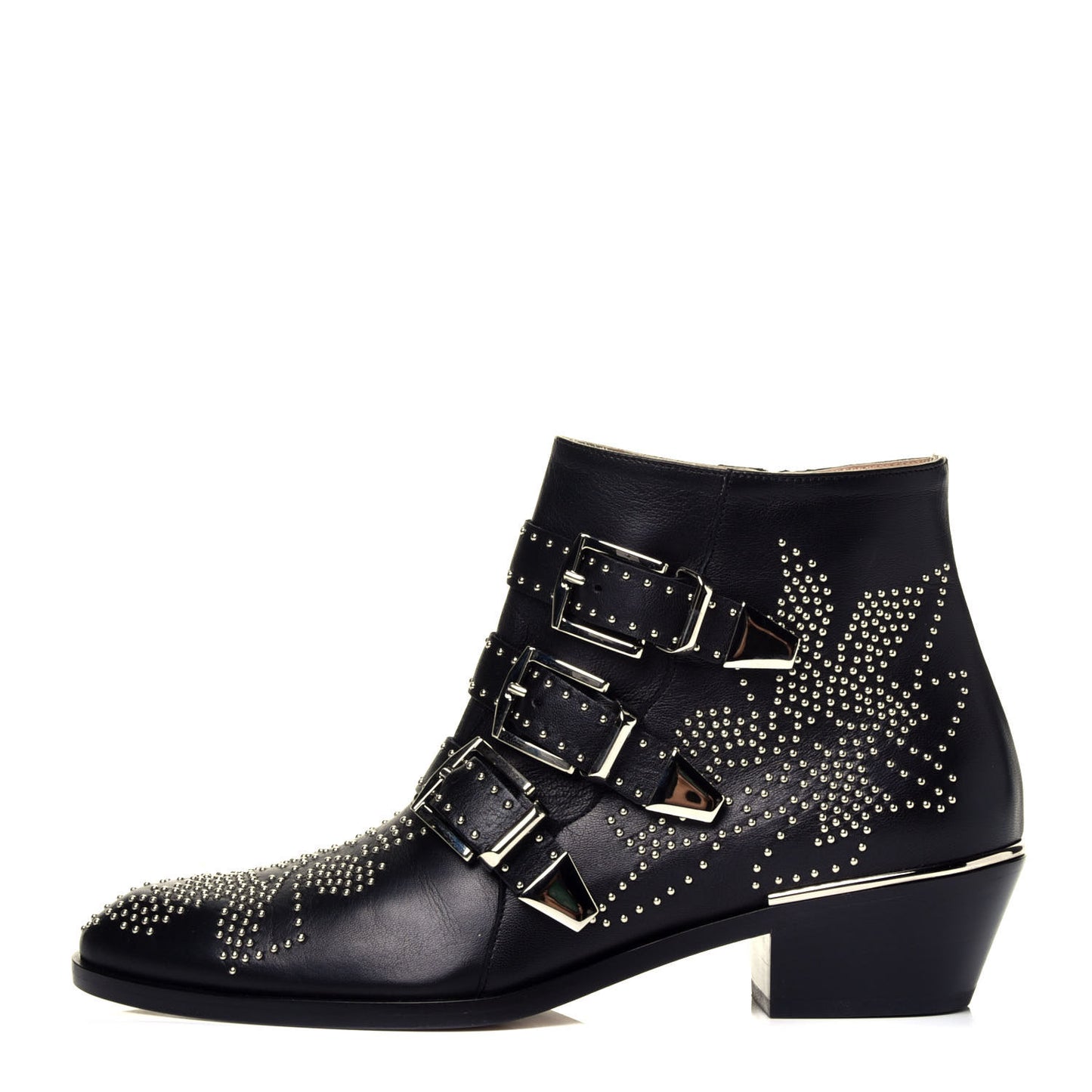 Nappa Sheepskin Studded Susanna Ankle Boots 37.5 Black