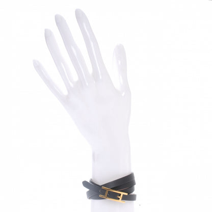 Hermes Chamonix Hapi 3 MM Triple Tour Wrap Bracelet Medium Black 2 of 4