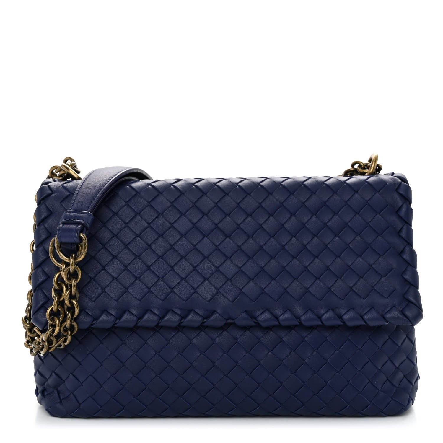 Bottega Veneta Nappa Intrecciato Medium Olimpia Shoulder Bag Atlantic 1 of 10