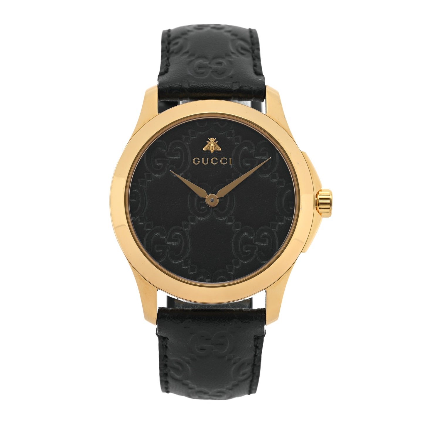 Stainless Steel Calfskin 38mm G-Timeless Quartz Watch Black