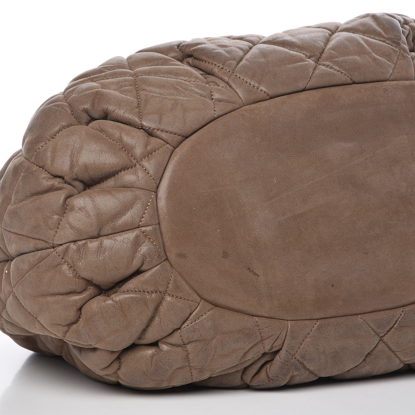 Iridescent Calfskin Quilted Large In The Mix Tote Khaki