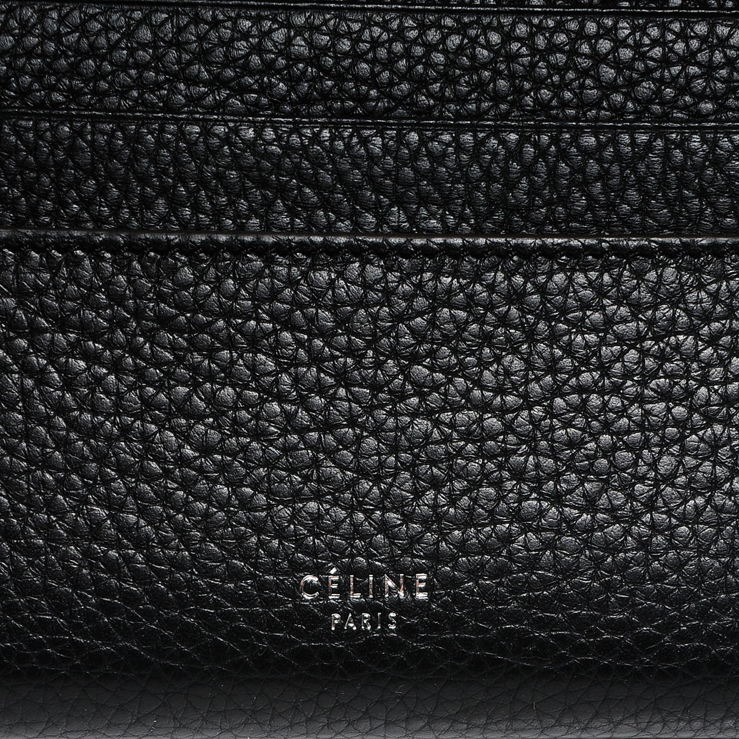 Celine Leather Continental Bi-Color Wallet Black Yellow 8 of 9